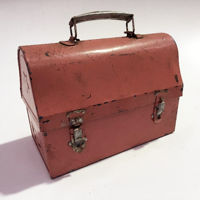 LUNCH BOX, Metal USA Style Pink